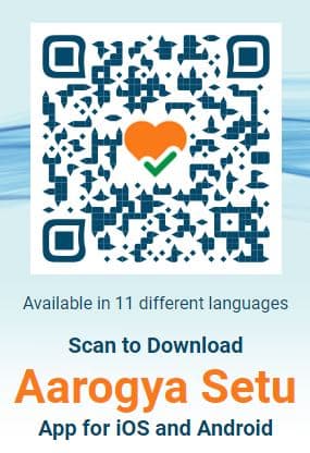 Scan QR Code to Download Aarogya setu app 